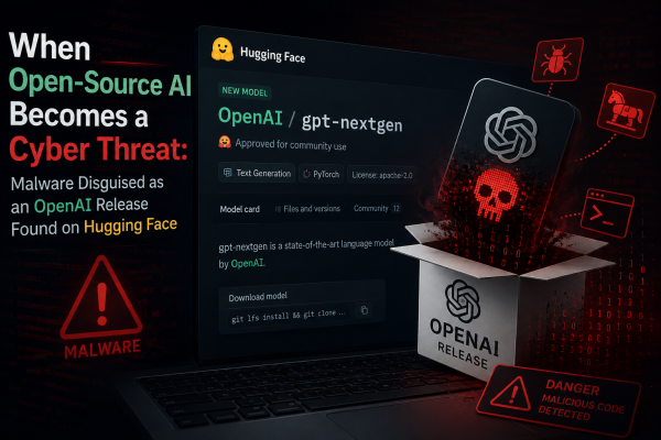 When Open-Source AI Becomes a Cyber Threat: Malware Disguised as an OpenAI Release Found on Hugging Face