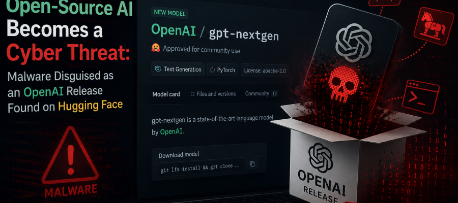 When Open-Source AI Becomes a Cyber Threat: Malware Disguised as an OpenAI Release Found on Hugging Face