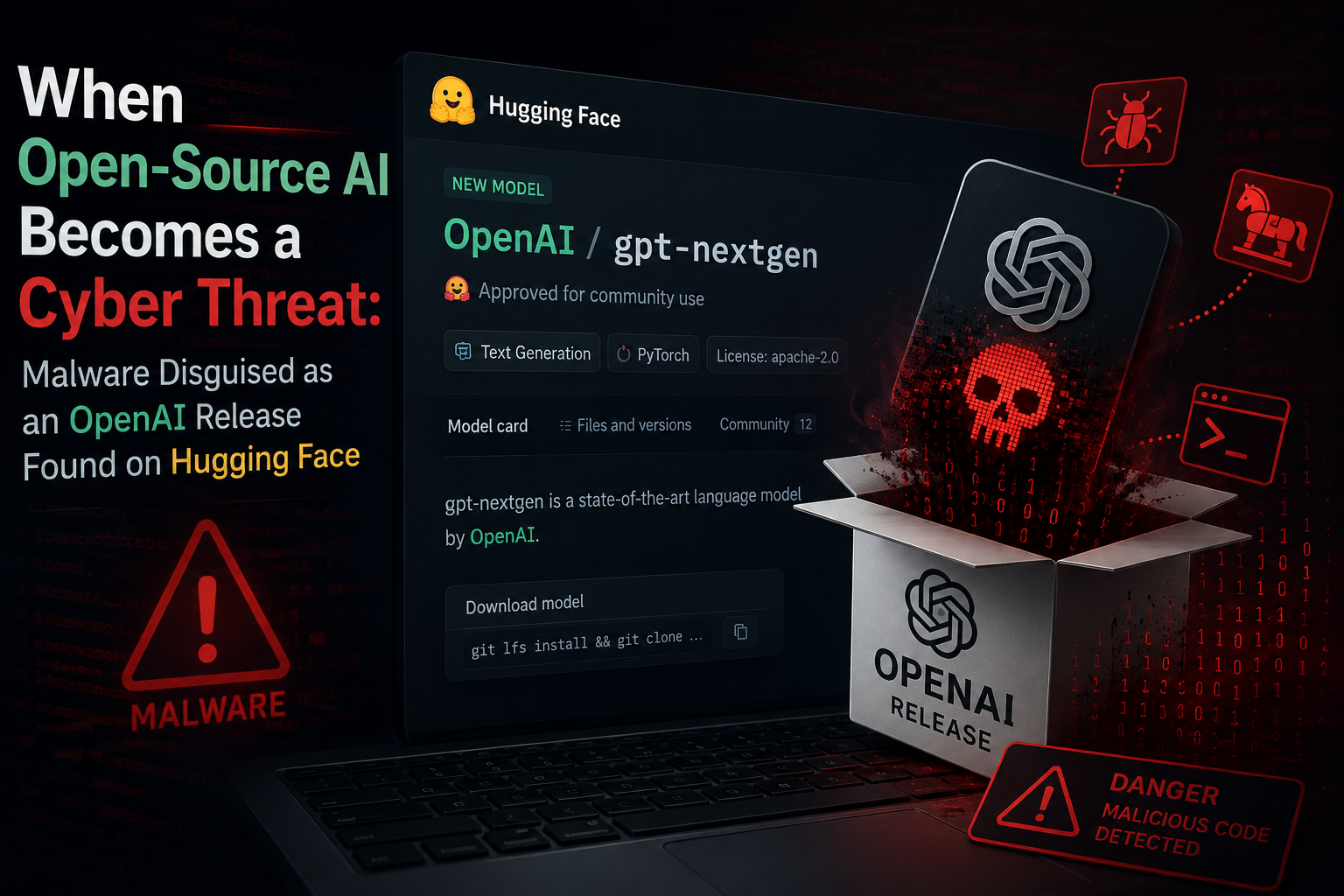 When Open-Source AI Becomes a Cyber Threat: Malware Disguised as an OpenAI Release Found on Hugging Face