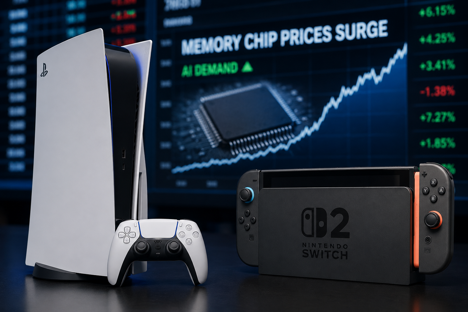 AI Boom Triggers Memory Chip Crisis, Pushing Sony and Nintendo to Raise Console Prices