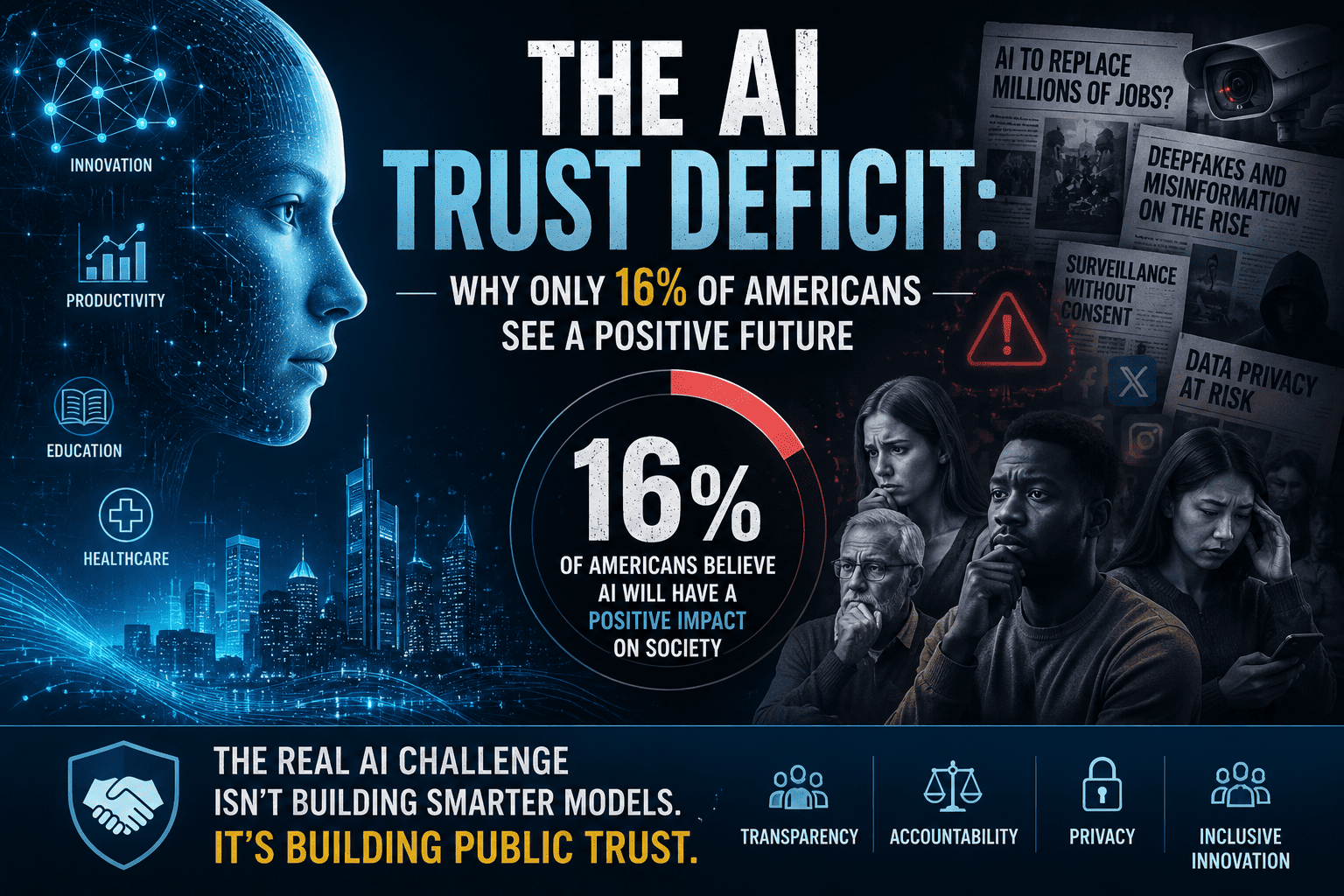 The AI Trust Deficit: Why Only 16% of Americans See a Positive Future